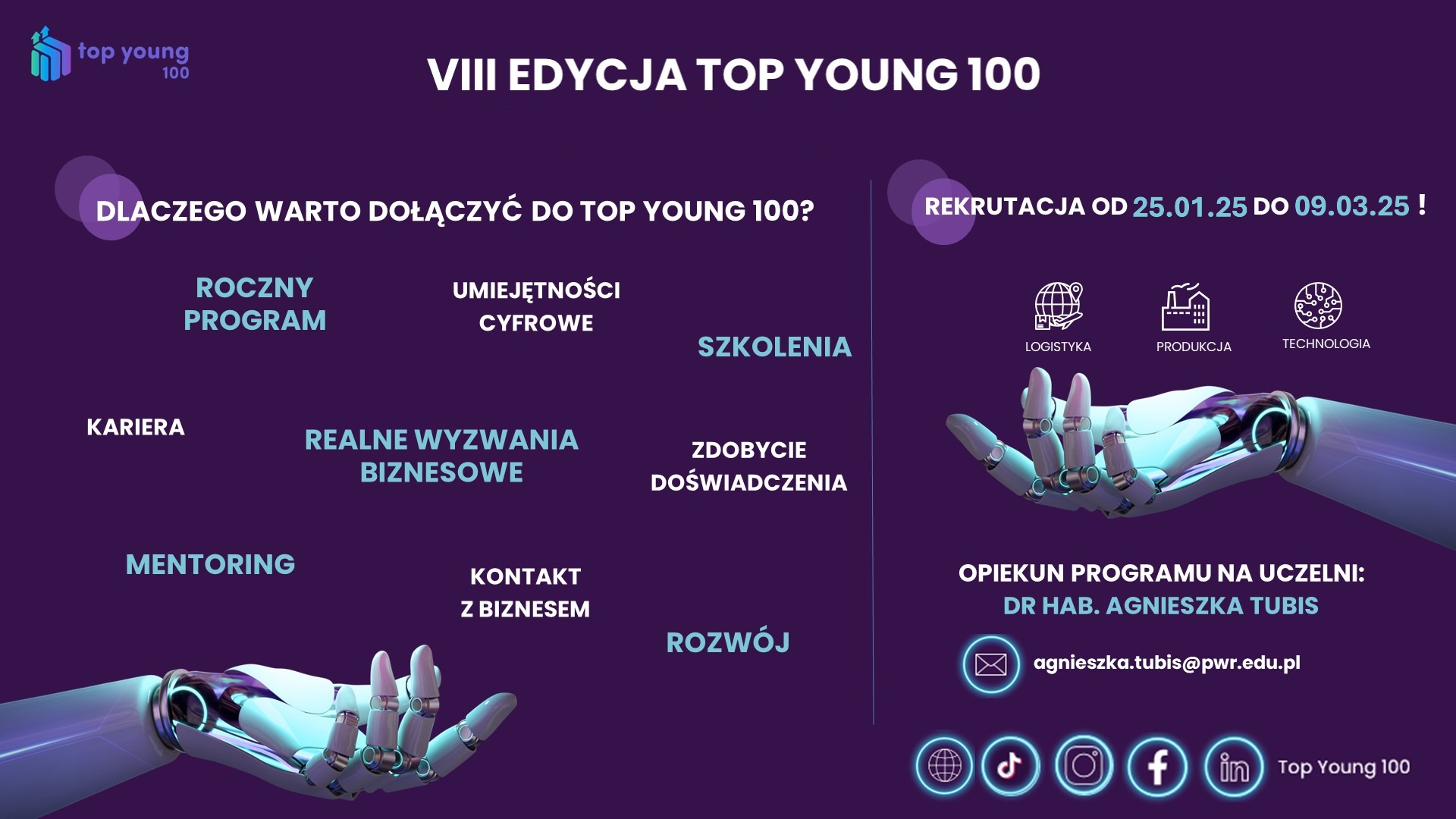 Informacja VIII edycja Top Young 100_opiekun